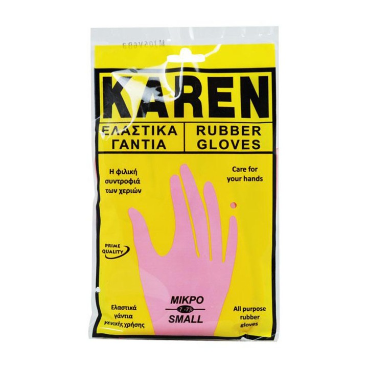 Karen Spyros Cleaning Pink Gloves S 1Pcs