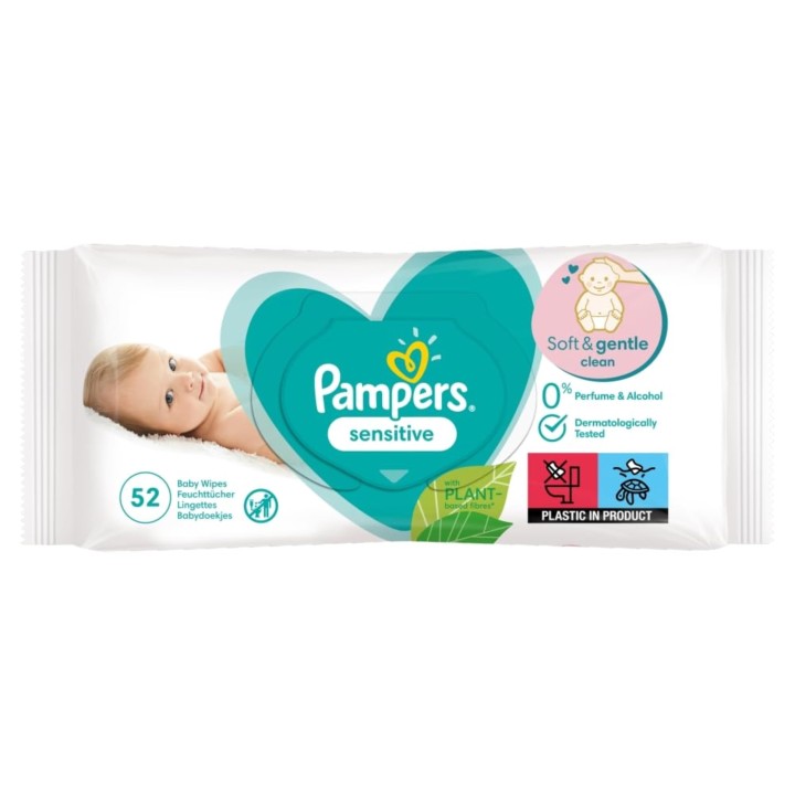 Pampers Wipes Sensitive 3X52S