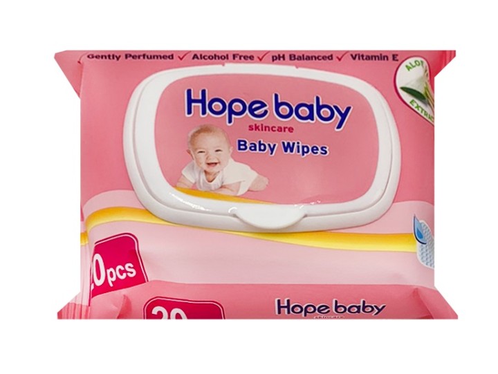 Hope Baby Wipes  Pink 20 Pcs