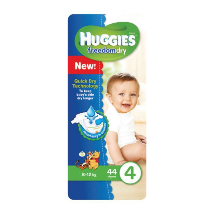 Huggies Freedom Diapers Dry Junior No4 X44