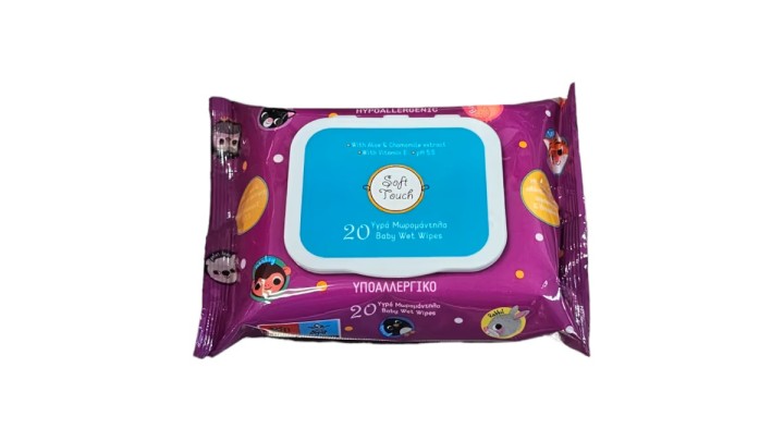 Soft Touch Wet Wipes 20Pcs