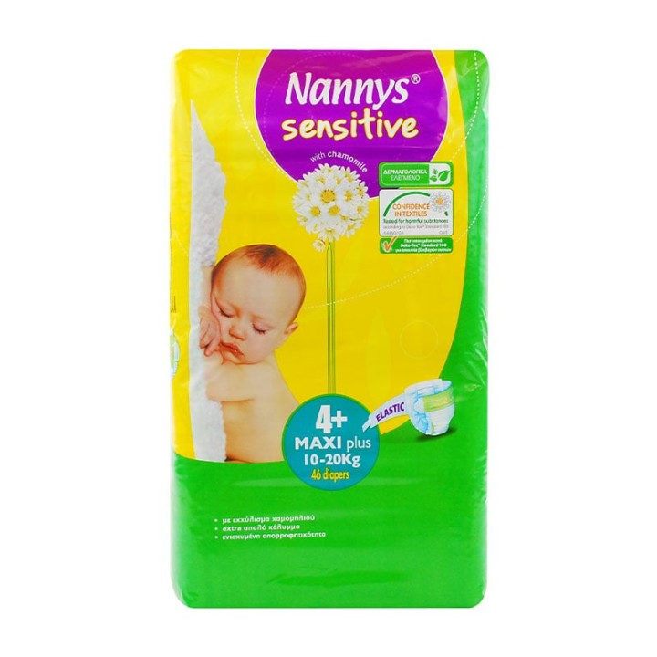 Nannys Sensitive Baby Diapers No4+ 46'S