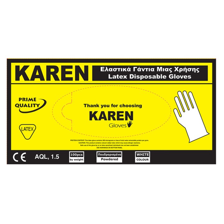 Karen Gloves With Powder S 100Pcs