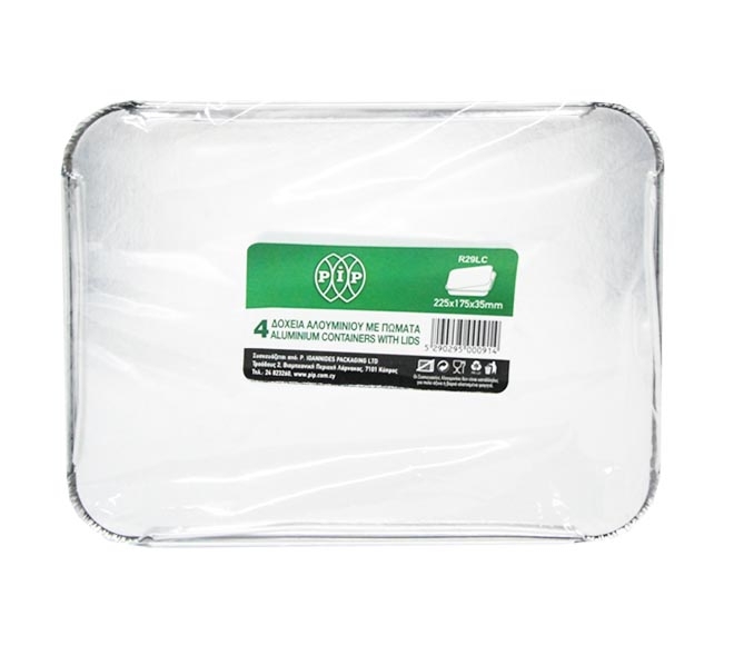 Pip Aluminium Containers With Lids 4Pcs