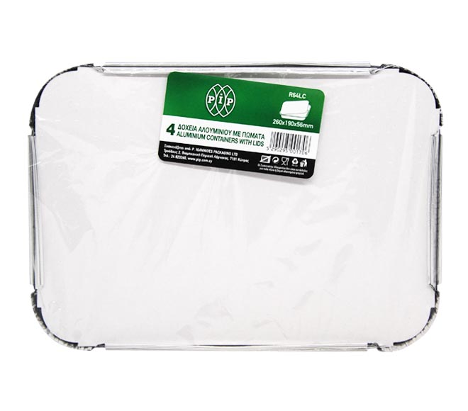 Pip Aluminium Containers With Lids 4Pcs