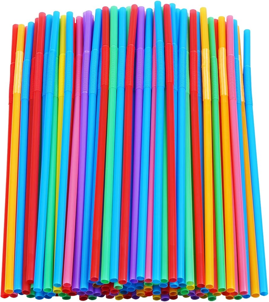Pip Coloured Plastic Straws 30Pcs