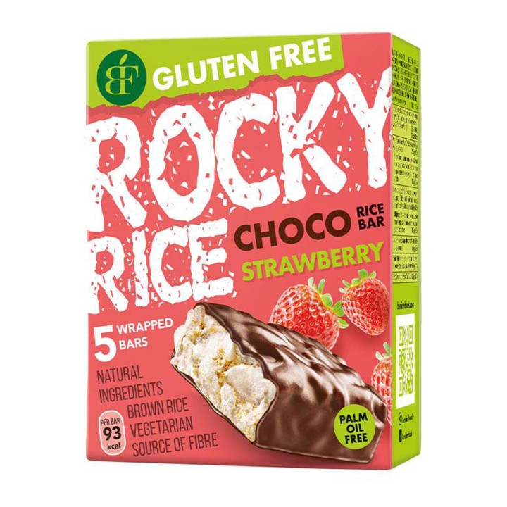 Rocky Rice Bars Choco Strawberry 5Pcs