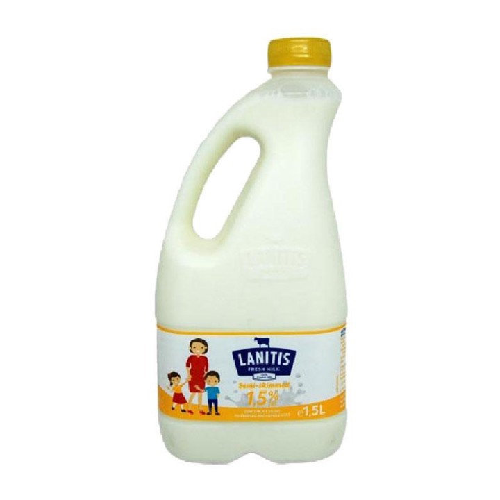 Lanitis Fresh Milk Semi - Skimmed 1.5% 1.5L