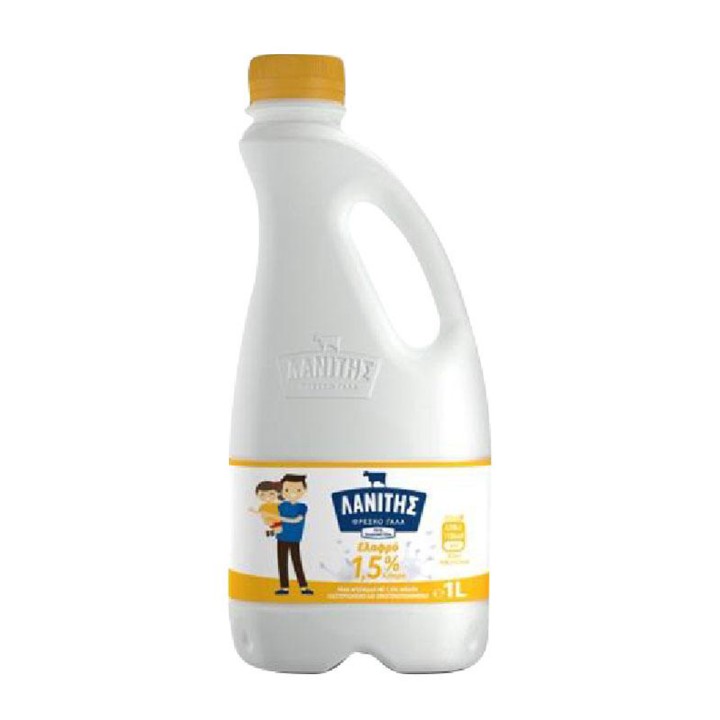 Lanitis Fresh Milk Semi - Skimmed 1.5% 1L