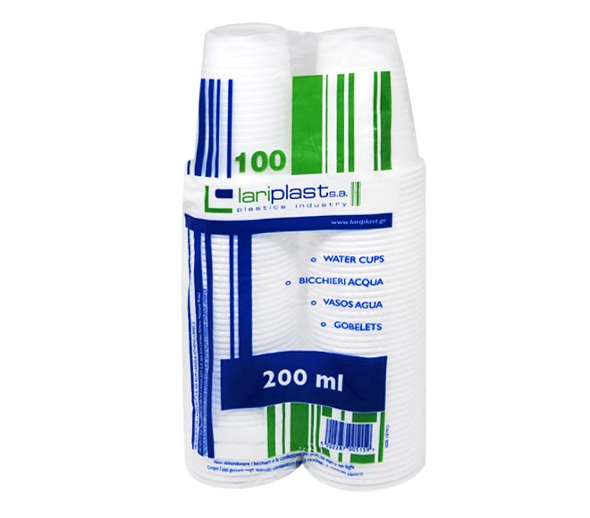 Lariplast Plastic Cups 200Ml X 100Pcs