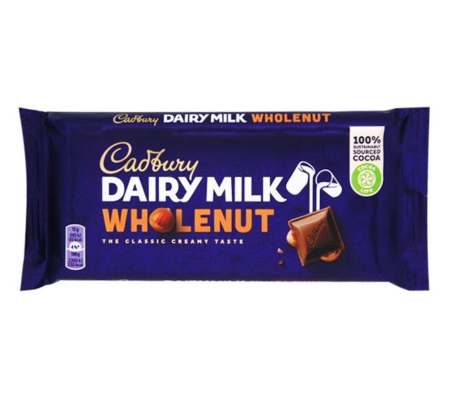 Cadbury Dairy Milk Wholenut 120Gr