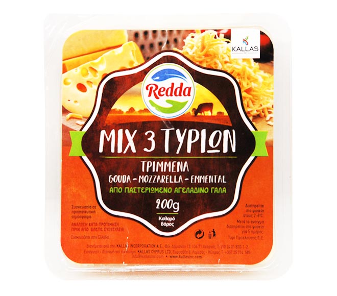 Redda Mix 3 Cheeses Grated  200Gr