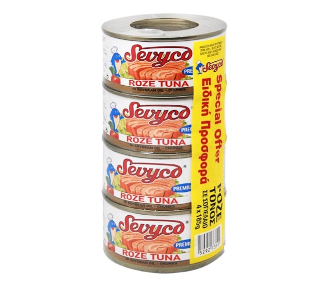 Sevyco Roze Tuna In Soybean Oil 4X185Gr