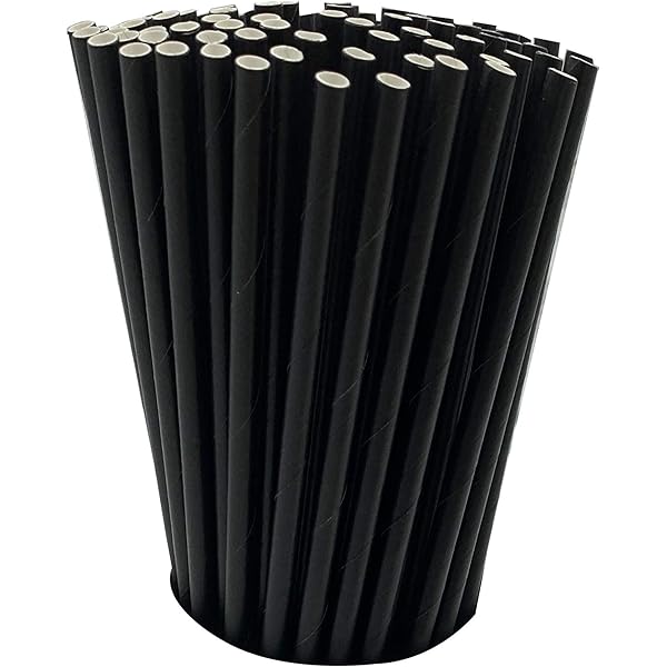 Pip Straws Black 40Pcs