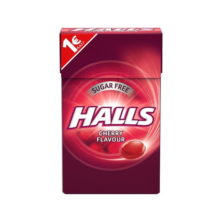 Halls Cherry Flavour Sugar Free 28Gr