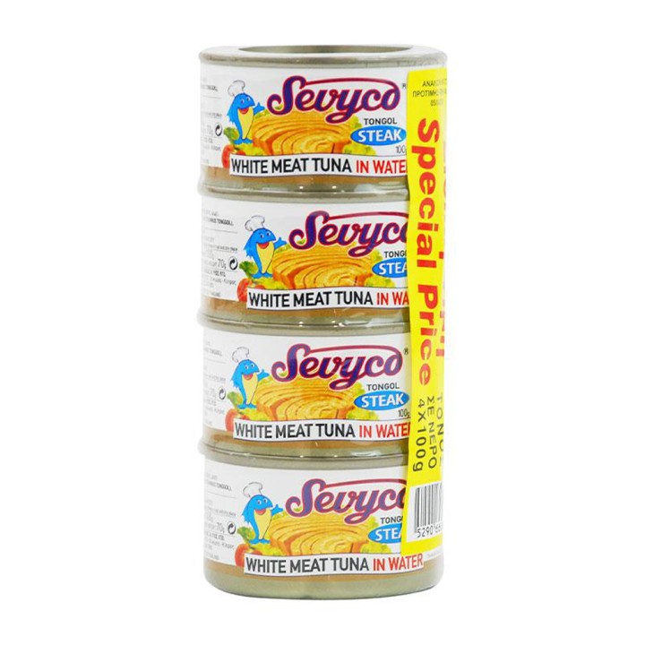 Sevyco White Tuna Water 4X95Gr