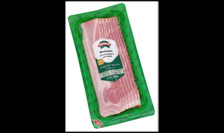 Grigoriou Streaky Bacon Thick Cut 300Gr