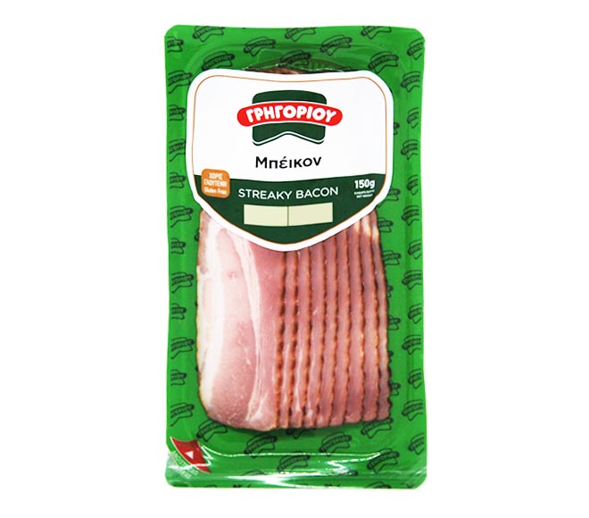 Grigoriou Streaky Bacon 150Gr