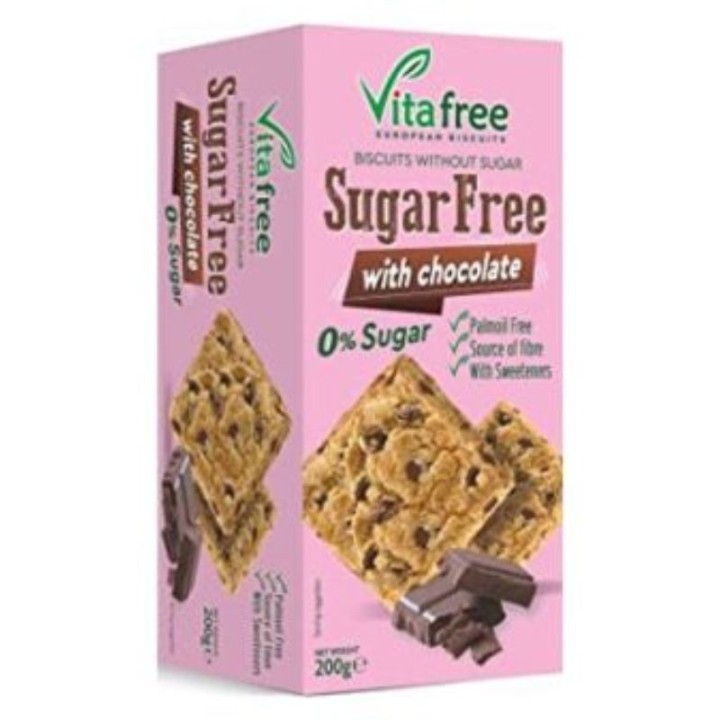 Vitafree Cookies Chocolate No Sugar200Gr