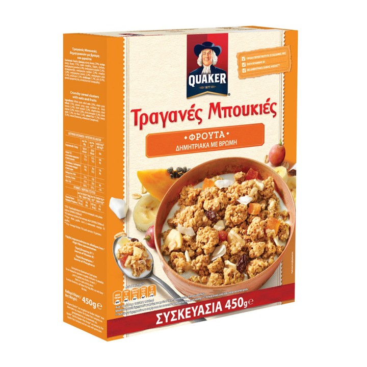 Quaker Cereals With Oats - Fruit 450Gr