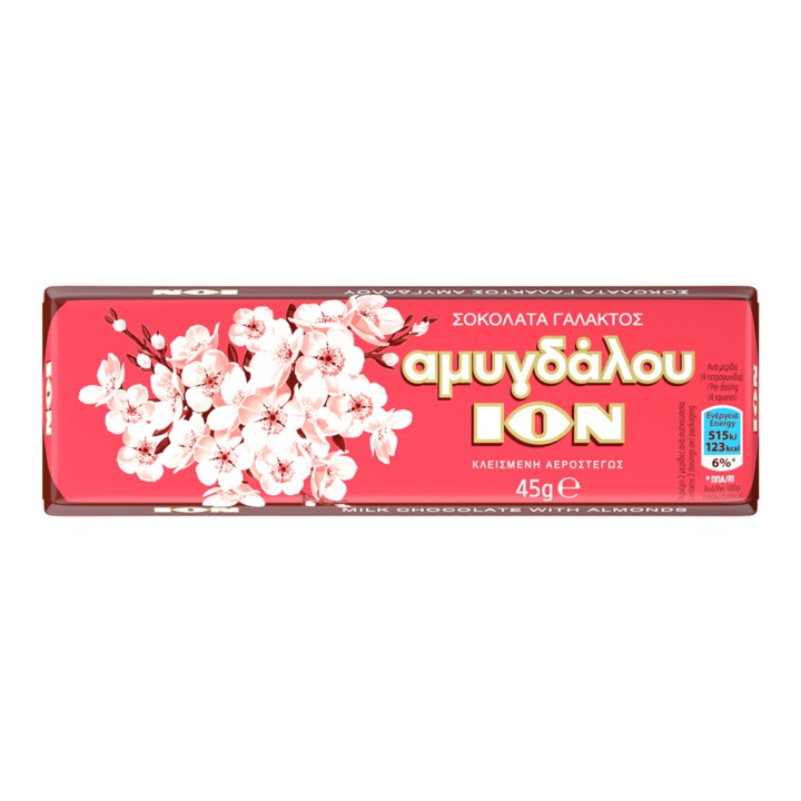 Ion Milk Choclate Almonds 45Gr