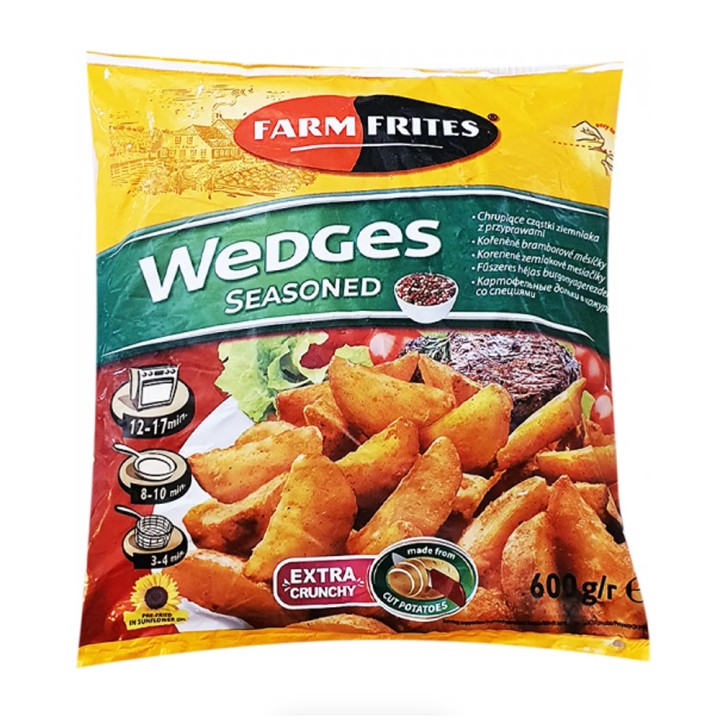 Farm Frites Wedges Seasoned 600Gr