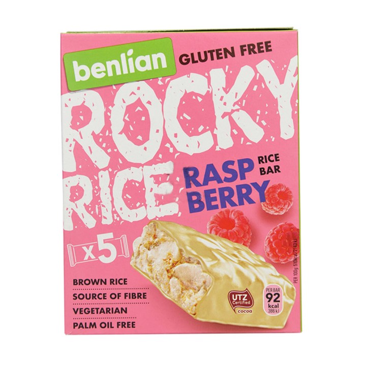 Rocky Rice Bars Rasp Berry 5Pcs