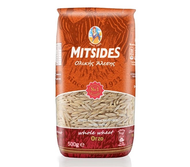 Mitsides Whole Wheat Orzo 500Gr