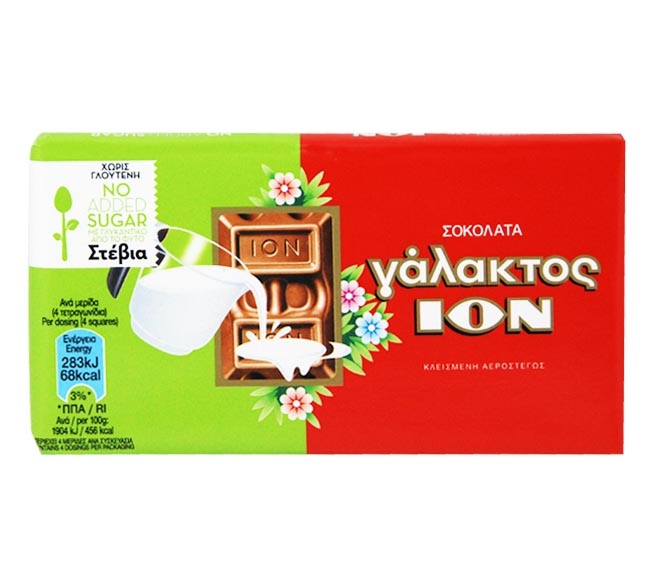 Ion Milk Chocolate No Added Sugar 60Gr