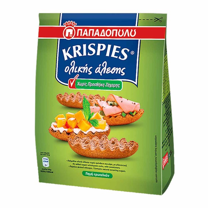 Papadopolou Krispies No Sucar 200Gr