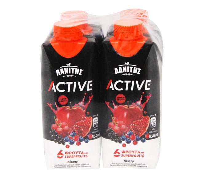 Lanitis Active 6 Fruits Nectar 4X330Ml