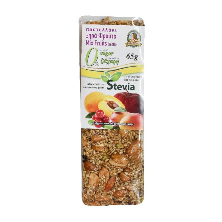 Amalia Brittle Mix Fruits Stevia 65Gr