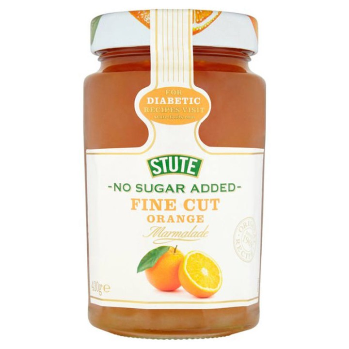 Stute Fine Cut Orange Jam No Sugar 430G