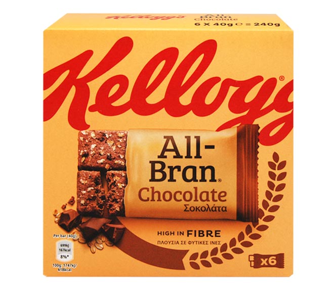 Kellogg'S All-Bran Chocolate Bars 6Pack