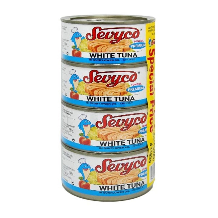 Sevyco White Tuna Sunflower 4X185Gr