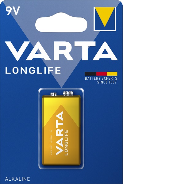 Varta Longlife Alkaline Batteries 9V 1Pcs