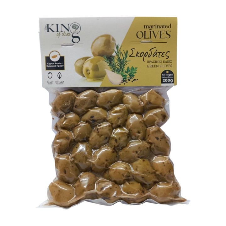 KING GREEN OLIVES WITH HERBS 200GR