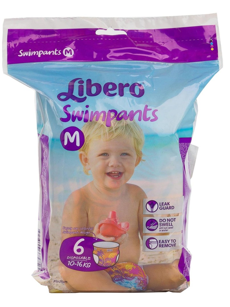 Libero Swimpants Medium 10-16Kg Beach Diapers 6 Pcs