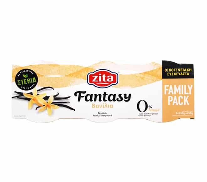 Zita Fruit Yogurt Fantasy With Stevia 3X150G Vanilla