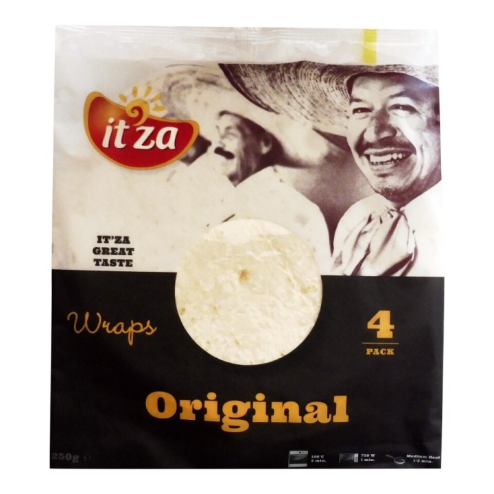 Itza Original Wraps 4X25Cm 250Gr