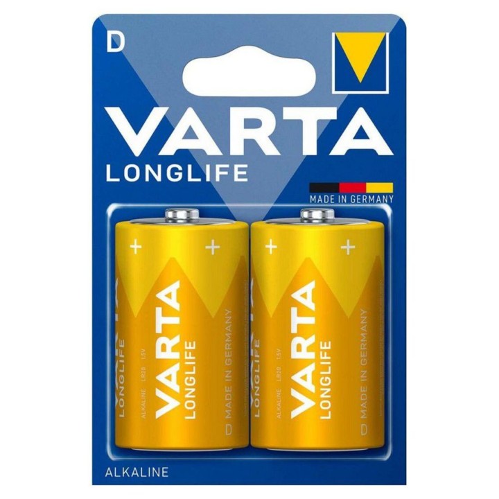 VARTA LONGLIFE ALKALINE BATTERIES D 2PCS
