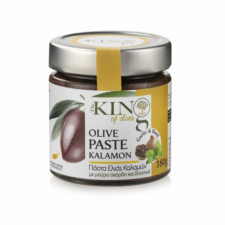 KING OLIVE PASTE GARLIC & BASIL 18OGR