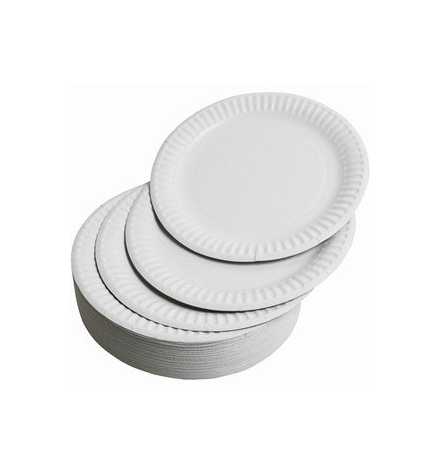 CLASS PAPER PLATES WHITE 18CM 30PCS