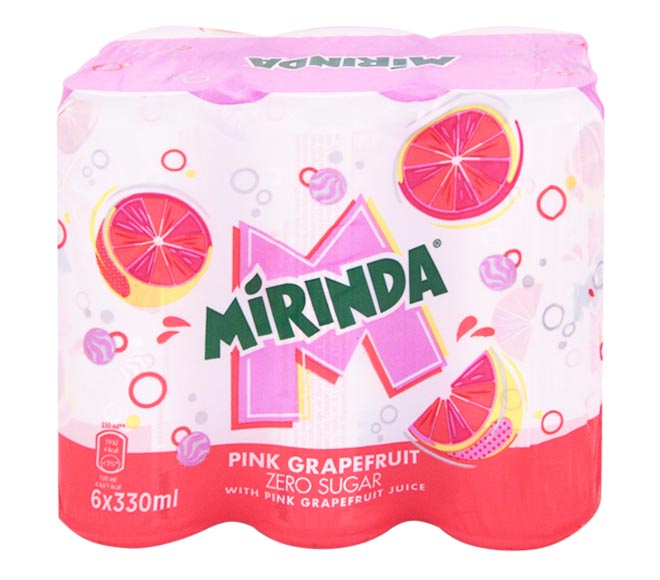 MIRINDA pink grapefruit 6x330ml - Zero Sugar