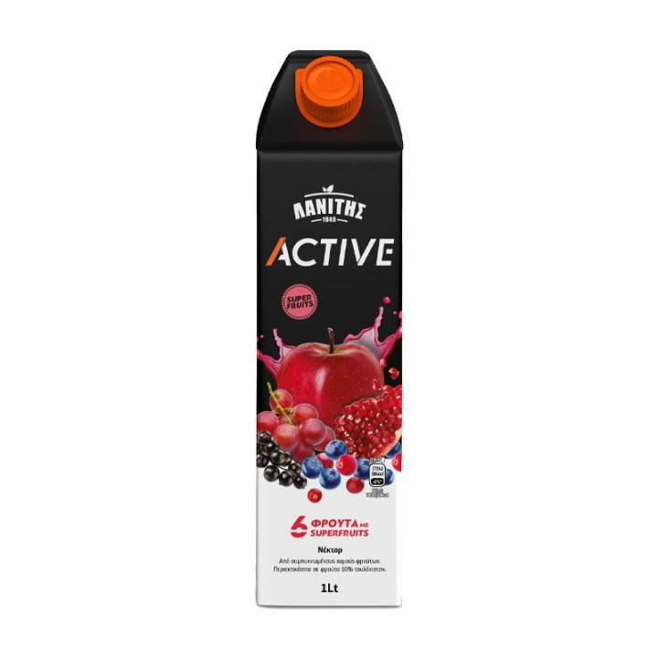 LANITIS juice active NECTAR 6 Fruit with super Fruit 1L