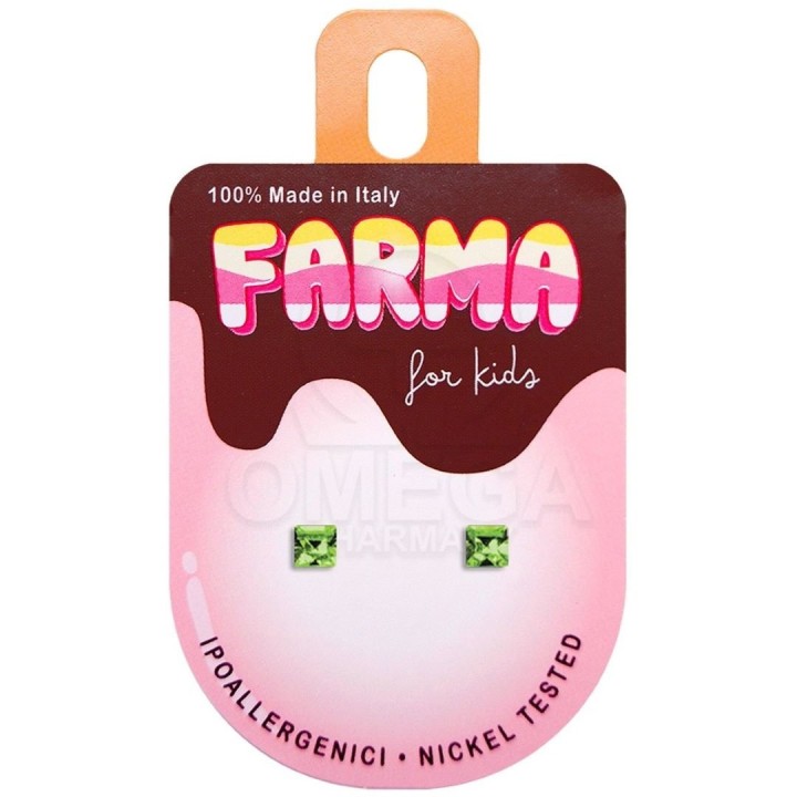 Farma Bijoux for kids Κρύσταλλα Τετράγωνα Peridot 4mm