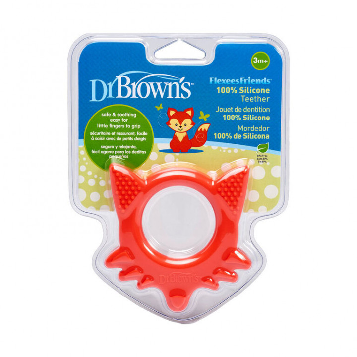 Dr. Browns Flexees Friends Red Fox Silicone Teether 3m+