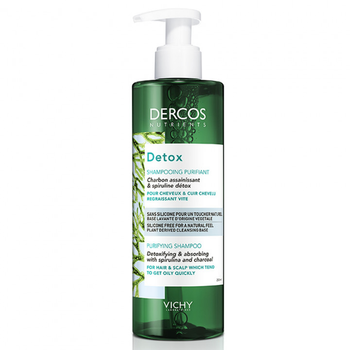 Vichy Dercos Nutrients Detox Purifying Shampoo For Oily Hair 250ml