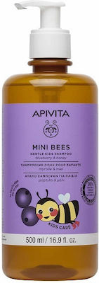 Apivita Mini Bees Gentle Kids Shampoo With Blueberry & Honey, 500ml
