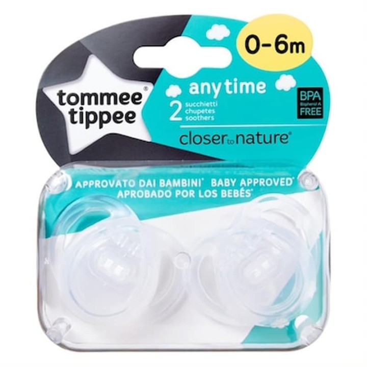Tomme Tippe Soother Anytime Orthodontic 0-6m, 2x